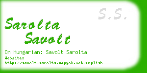 sarolta savolt business card